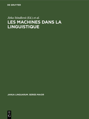 cover image of Les machines dans la linguistique